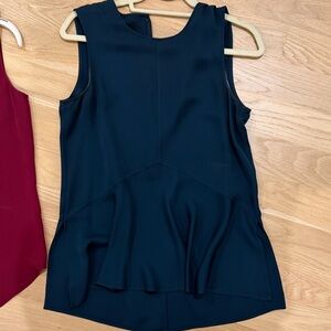 Sleeveless Peplum Top in Deep teal